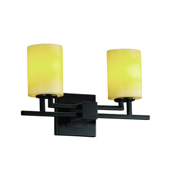 CandleAria Two Light Bath Bar in Matte Black (102|CNDL-8702-10-AMBR-MBLK)