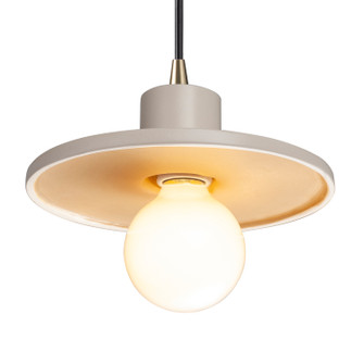 Radiance One Light Pendant in Matte White with Champagne Gold (102|CER-6325-MTGD-ABRS-BKCD)