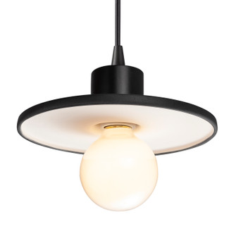 Radiance One Light Pendant in Gloss Black with Matte White (102|CER-6325-BKMT-MBLK-BKCD)