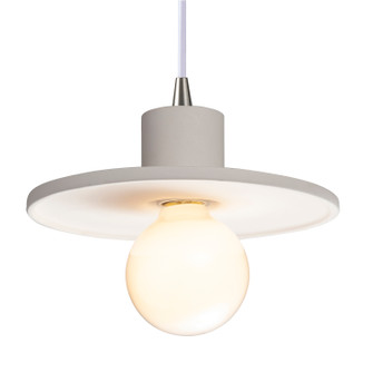 Radiance One Light Pendant in Bisque (102|CER-6325-BIS-NCKL-WTCD)