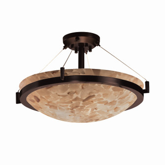 Alabaster Rocks LED Semi-Flush Mount in Dark Bronze (102|ALR-9684-35-DBRZ-LED6-6000)