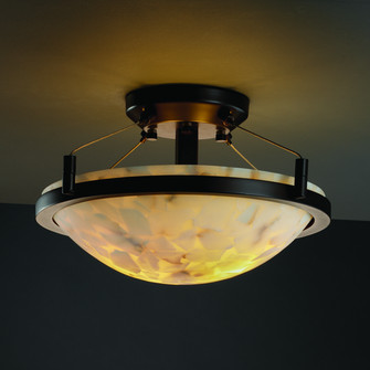 Alabaster Rocks LED Semi-Flush Mount in Matte Black (102|ALR-9680-35-MBLK-LED2-2000)