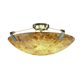 Alabaster Rocks LED Semi-Flush Mount in Brushed Nickel (102|ALR-9632-35-NCKL-LED5-5000)