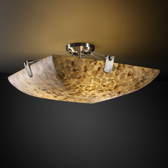 Alabaster Rocks Six Light Semi-Flush Mount in Matte Black (102|ALR-9612-25-MBLK)