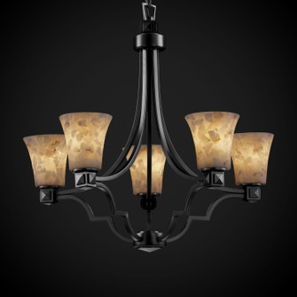 Alabaster Rocks Five Light Chandelier in Matte Black (102|ALR-8500-20-MBLK)