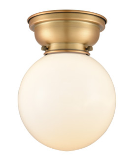 Franklin Restoration One Light Flush Mount in Brushed Brass (405|623-1F-BB-G201-8)