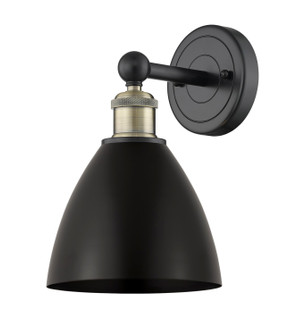 Downtown Urban One Light Wall Sconce in Black Antique Brass (405|616-1W-BAB-MBD-75-BK)