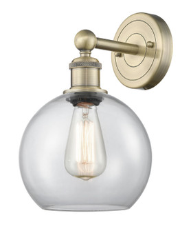 Downtown Urban One Light Wall Sconce in Antique Brass (405|616-1W-AB-G122-8)