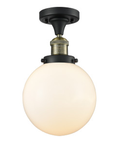 Franklin Restoration One Light Semi-Flush Mount in Black Antique Brass (405|517-1CH-BAB-G201-8)