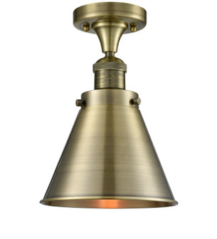 Franklin Restoration LED Semi-Flush Mount in Antique Brass (405|517-1CH-AB-M13-AB-LED)