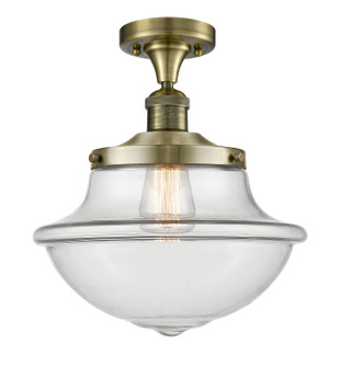 Franklin Restoration LED Semi-Flush Mount in Antique Brass (405|517-1CH-AB-G542-LED)