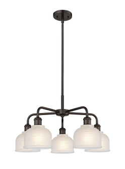 Downtown Urban Five Light Chandelier in Oil Rubbed Bronze (405|516-5CR-OB-G411)