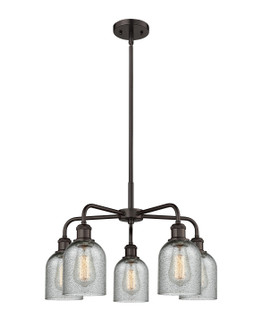 Downtown Urban Five Light Chandelier in Oil Rubbed Bronze (405|516-5CR-OB-G257)