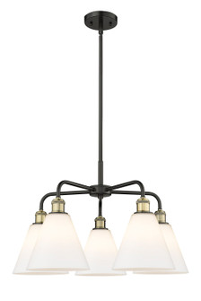 Downtown Urban Five Light Chandelier in Black Antique Brass (405|516-5CR-BAB-GBC-81)