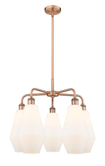 Downtown Urban Five Light Chandelier in Antique Copper (405|516-5CR-AC-G651-7)