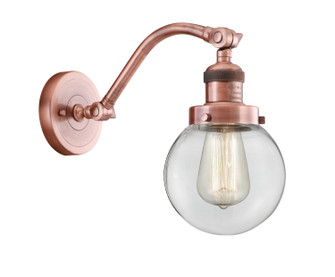 Franklin Restoration LED Wall Sconce in Antique Copper (405|515-1W-AC-G202-6-LED)