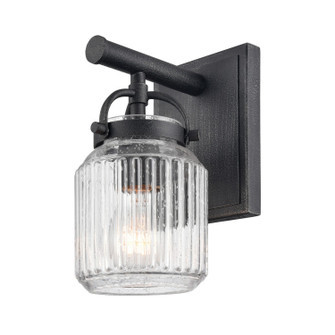 Downtown Urban One Light Wall Sconce in Weathered Zinc (405|416-1W-WZ-G416-6SDY)