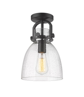 Downtown Urban One Light Flush Mount in Matte Black (405|410-1F-BK-G412-8SDY)