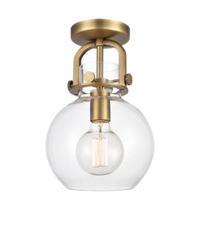 Downtown Urban LED Flush Mount in Brushed Brass (405|410-1F-BB-G410-8CL)