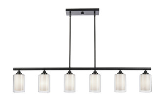 Auralume Six Light Island Pendant in Matte Black (405|342-6I-BK-CLW)