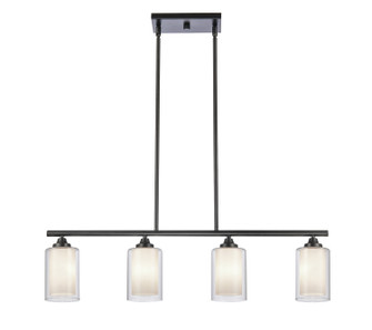 Auralume Four Light Island Pendant in Matte Black (405|342-4I-BK-CLW)