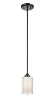 Auralume One Light Mini Pendant in Matte Black (405|342-1S-BK-CLW)