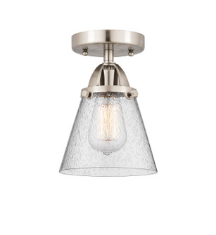 Nouveau 2 One Light Semi-Flush Mount in Brushed Satin Nickel (405|288-1C-SN-G64)