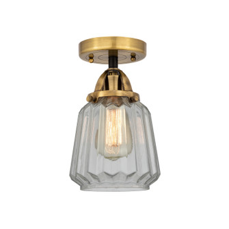 Nouveau 2 One Light Semi-Flush Mount in Black Antique Brass (405|288-1C-BAB-G142)