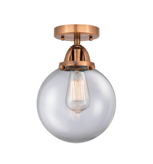 Nouveau 2 LED Semi-Flush Mount in Antique Copper (405|288-1C-AC-G202-8-LED)