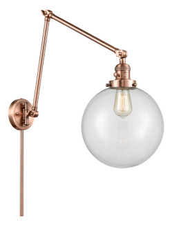 Franklin Restoration One Light Swing Arm Lamp in Antique Copper (405|238-AC-G202-10)