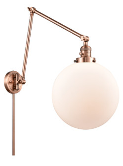 Franklin Restoration One Light Swing Arm Lamp in Antique Copper (405|238-AC-G201-12)