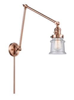 Franklin Restoration One Light Swing Arm Lamp in Antique Copper (405|238-AC-G184S)