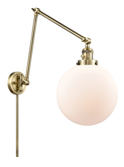Franklin Restoration One Light Swing Arm Lamp in Antique Brass (405|238-AB-G201-10)