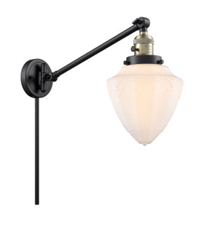 Franklin Restoration One Light Swing Arm Lamp in Black Antique Brass (405|237-BAB-G661-7)