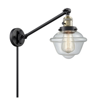 Franklin Restoration One Light Swing Arm Lamp in Black Antique Brass (405|237-BAB-G532)
