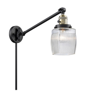 Franklin Restoration One Light Swing Arm Lamp in Black Antique Brass (405|237-BAB-G302)