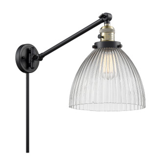 Franklin Restoration One Light Swing Arm Lamp in Black Antique Brass (405|237-BAB-G222)