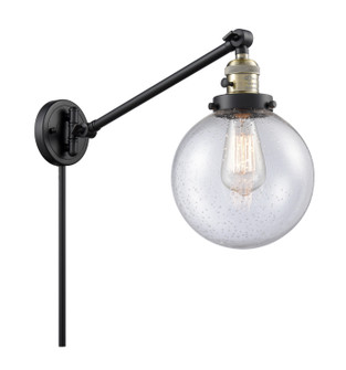 Franklin Restoration LED Swing Arm Lamp in Black Antique Brass (405|237-BAB-G204-8-LED)
