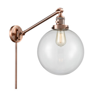 Franklin Restoration One Light Swing Arm Lamp in Antique Copper (405|237-AC-G202-10)