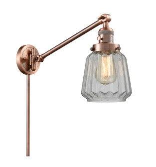 Franklin Restoration One Light Swing Arm Lamp in Antique Copper (405|237-AC-G142)