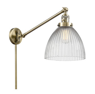 Franklin Restoration One Light Swing Arm Lamp in Antique Brass (405|237-AB-G222)