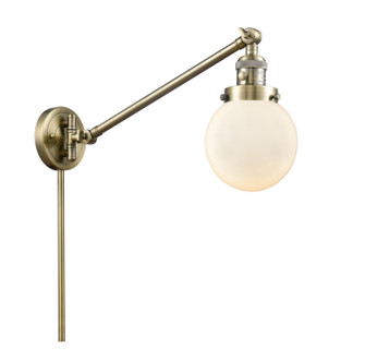 Franklin Restoration One Light Swing Arm Lamp in Antique Brass (405|237-AB-G201-6)