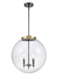 Franklin Restoration Three Light Pendant in Black Antique Brass (405|221-3S-BAB-G204-16)