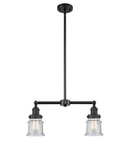 Franklin Restoration Two Light Island Pendant in Matte Black (405|209-BK-G184S)