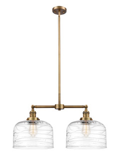 Franklin Restoration Two Light Island Pendant in Brushed Brass (405|209-BB-G713-L)