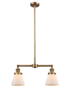 Franklin Restoration Two Light Island Pendant in Brushed Brass (405|209-BB-G61)