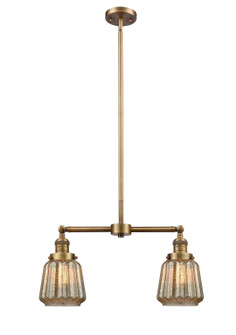 Franklin Restoration Two Light Island Pendant in Brushed Brass (405|209-BB-G146)