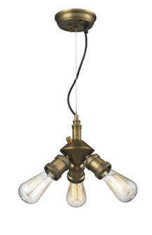 Franklin Restoration Three Light Island Pendant in Brushed Brass (405|209-BB)