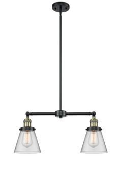 Franklin Restoration Two Light Island Pendant in Black Antique Brass (405|209-BAB-G62)