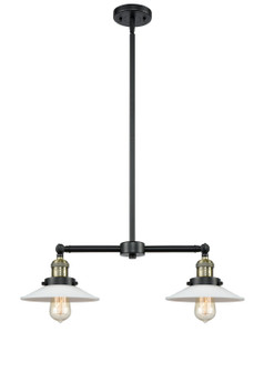 Franklin Restoration Two Light Island Pendant in Black Antique Brass (405|209-BAB-G1)